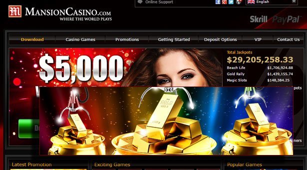 Grab Your Gold and Cash at Mansion Casino
