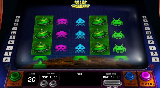 Space Invaders Slot at Playtech Casinos